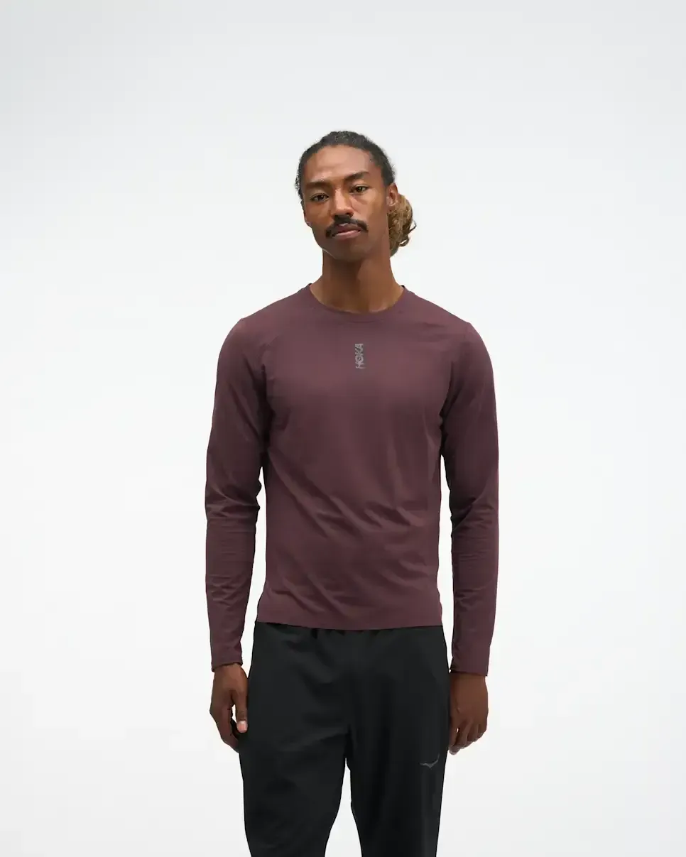 HOKA EveryRun Long Sleeve Deep Mauve